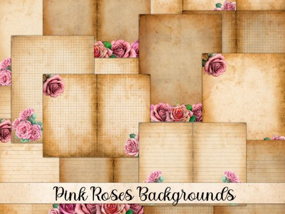 Download Pink Roses Blank Journal Paper - Paper Collection