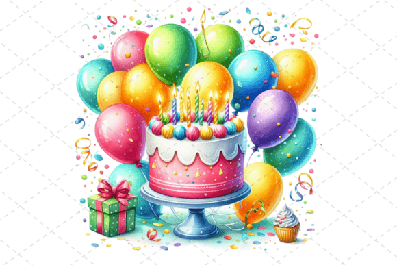 Download Watercolor Birthday Cake Clipart - Birthday Collection