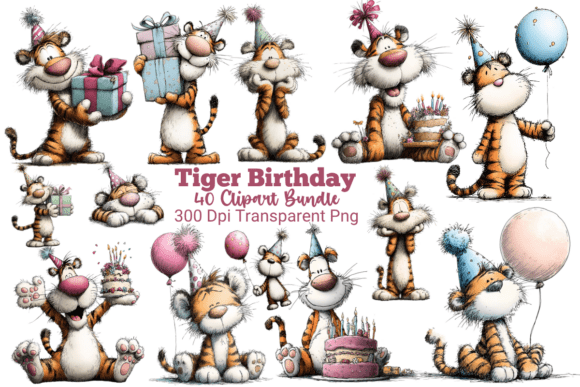 Download 35+ Tiger Birthday Clipart PNG - Birthday Collection