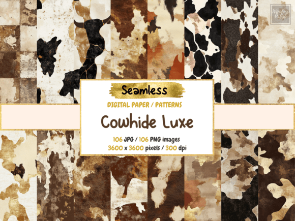 Download Cowhide Luxe Seamless Digital Paper - Paper Collection