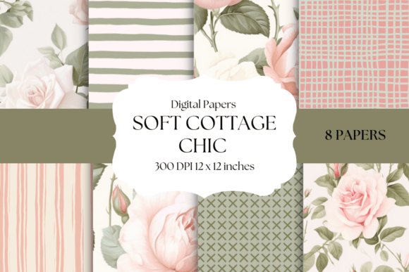 Download Soft Cottagecore Chic Digital Papers - Paper Collection