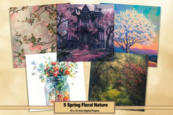 Download Spring Floral Nature Digital Papers 86 - Paper Collection