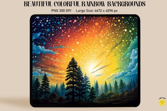 Download Beautiful Rainbow Color Art Backgrounds - Premium Bundle