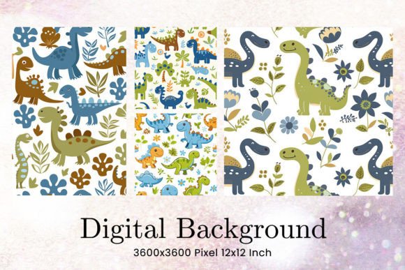 Download Dinosaur Pattern Background Wallpaper - Paper Collection
