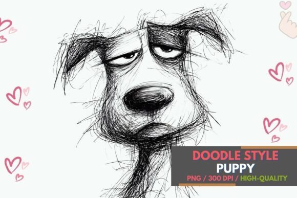 Download Scruffy Dog Sketch PNG Minimalist Art - Minimal Collection