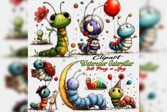 Download Whimsical Caterpillar Birthday Clipart - Birthday Collection