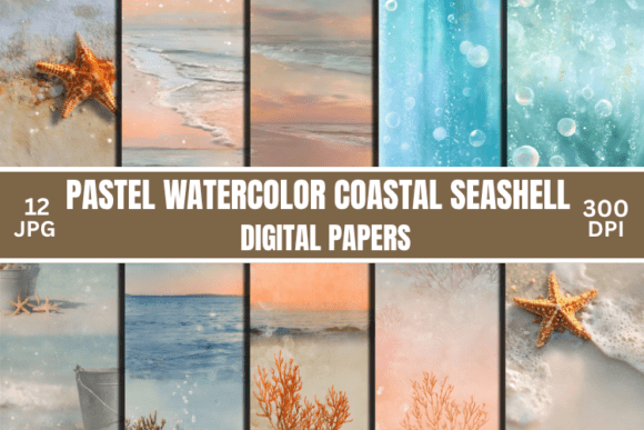 Download Pastel Seashell Pattern Background Paper - Paper Collection