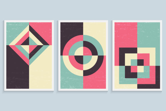 Download Minimalist Art Wall in Vintage Colors - Minimal Collection