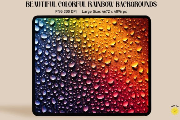 Download Colorful Rainbow and Drops Backgrounds - Premium Resources
