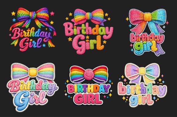 Download Birthday Girl Faux Yarn Coquette Bow Png - Birthday Collection