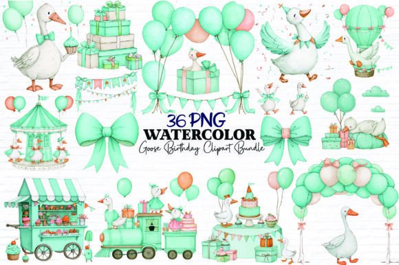 Download Goose Birthday Clipart Bundle PNG - Birthday Collection