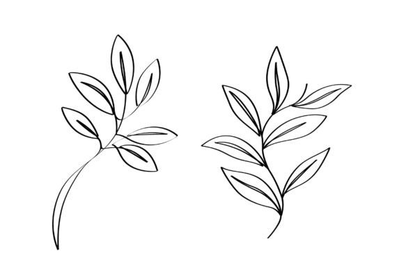 Download Single Line Art Leaves Minimalist Art. - Minimal Collection