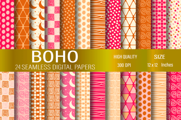 Download Boho Digital Papers Pack - Paper Collection