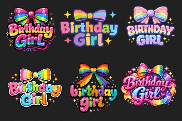Download Birthday Girl Rainbow Coquette Bow Png - Birthday Collection